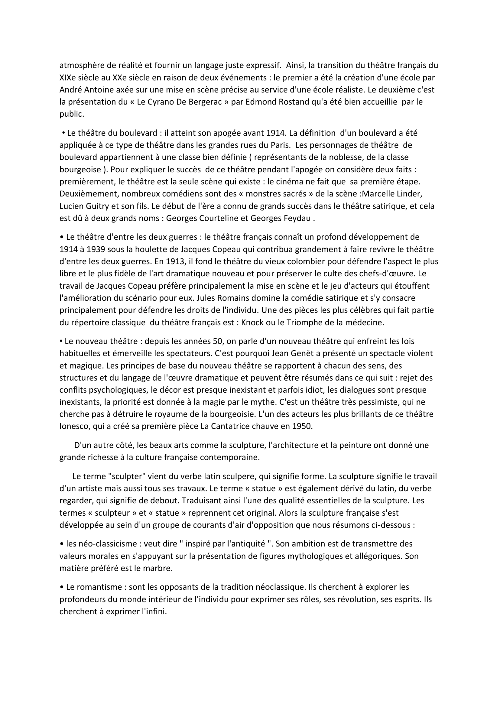 Prévisualisation du document Les beaux arts