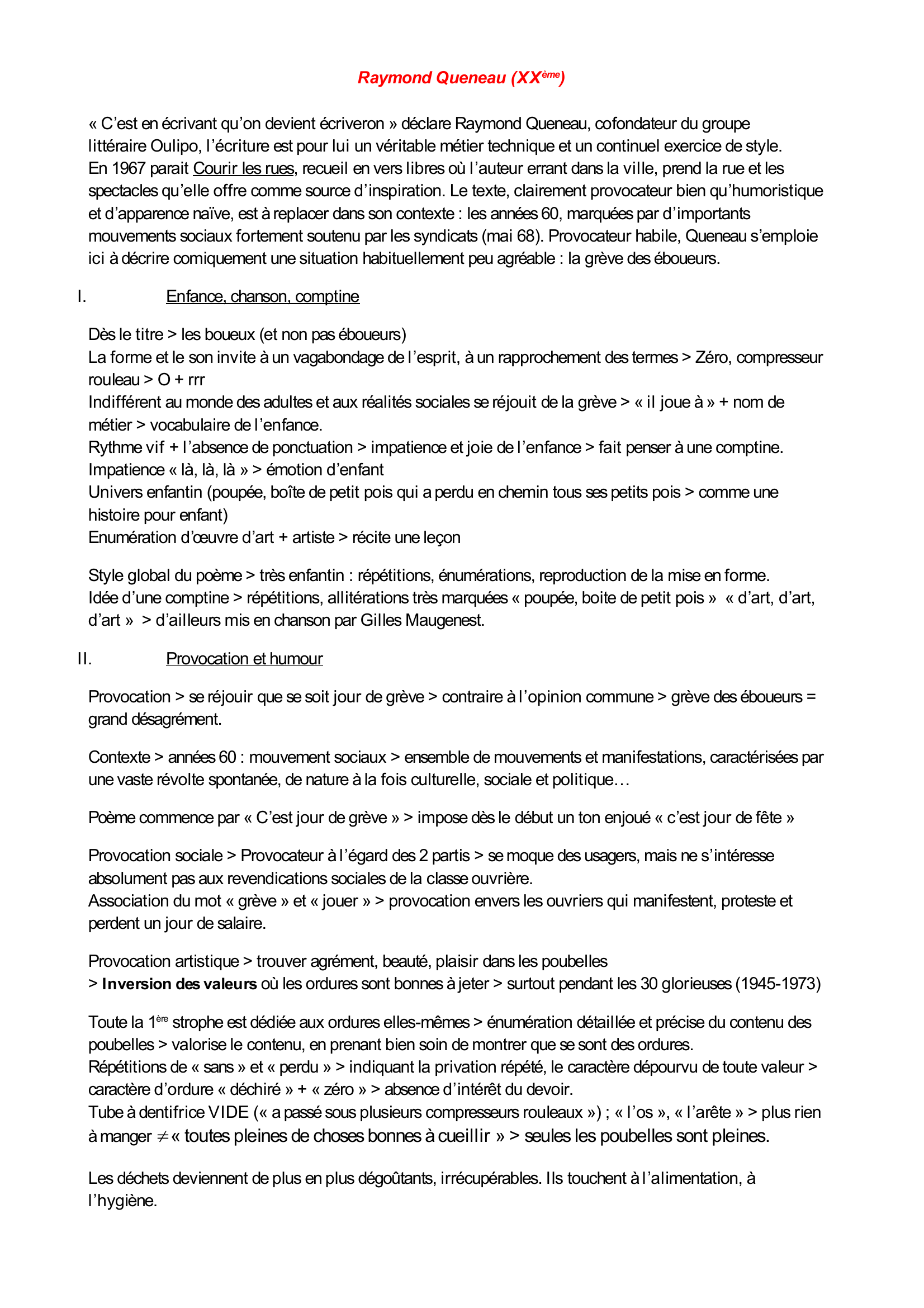 Prévisualisation du document Les boueux sont en grève, Raymond Queneau