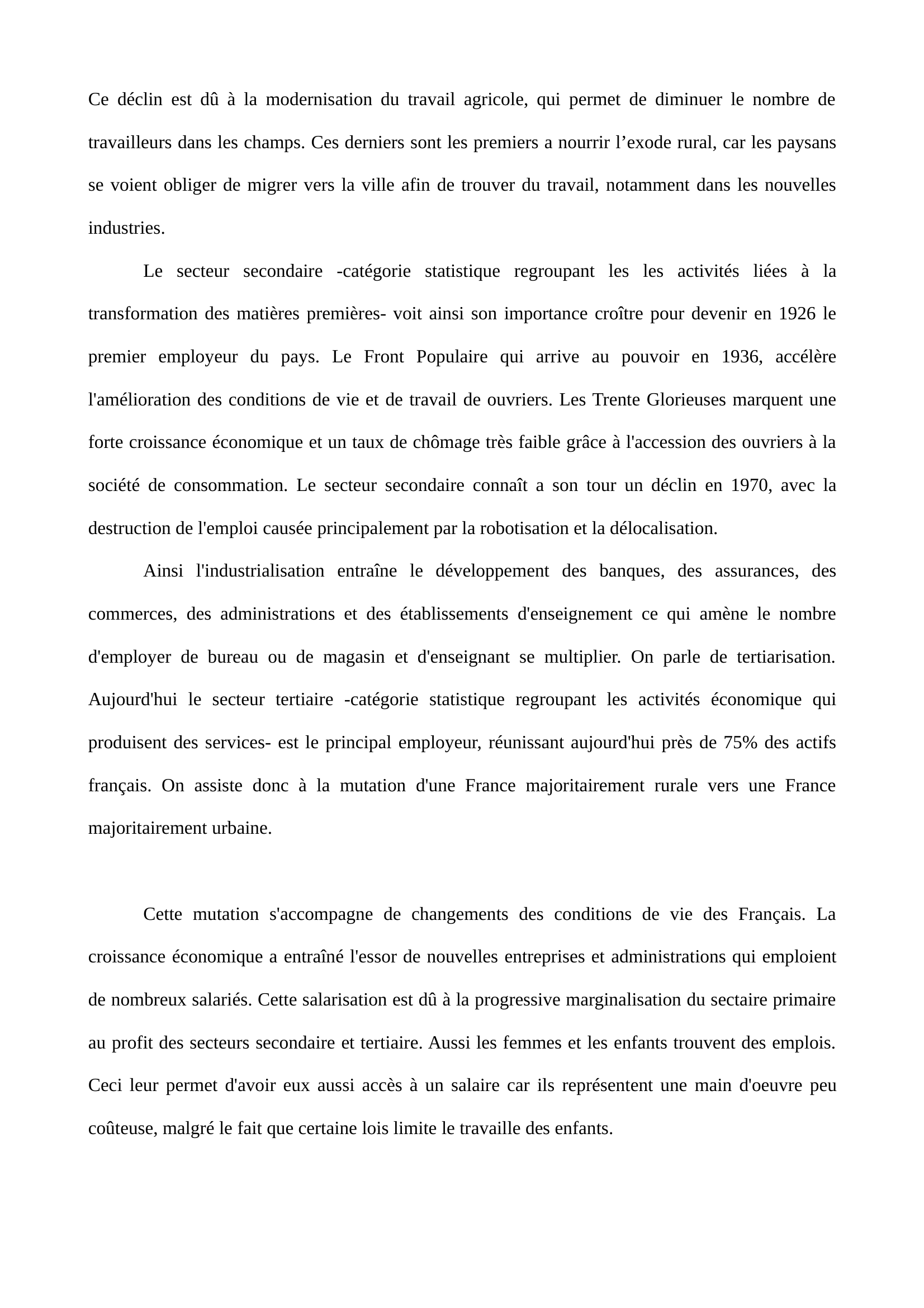 Prévisualisation du document Les bouleversement de la population active en France de 1850 à nos jours