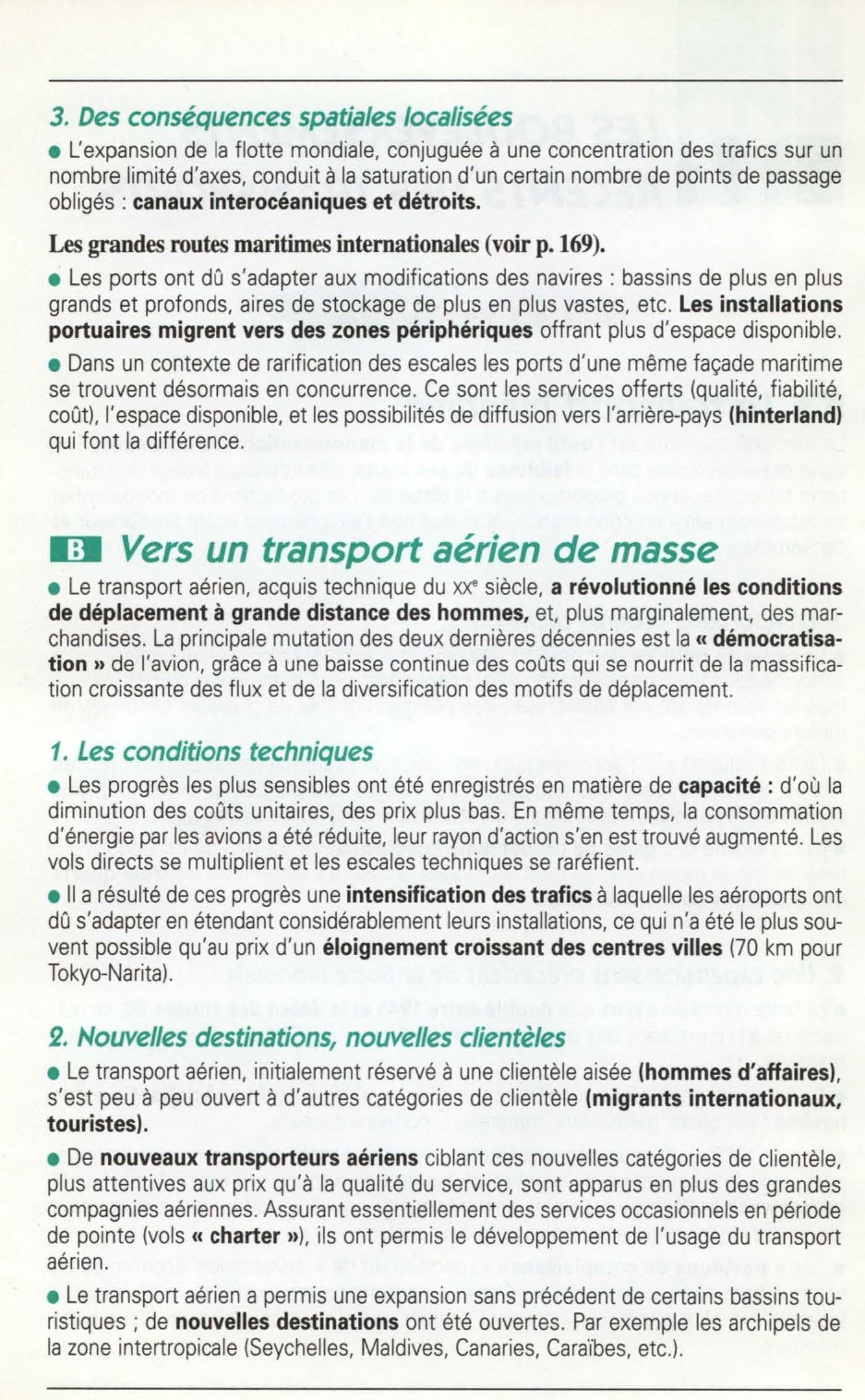 Prévisualisation du document LES BOULEVERSEMENTS RÉCENTS DES TRANSPORTS