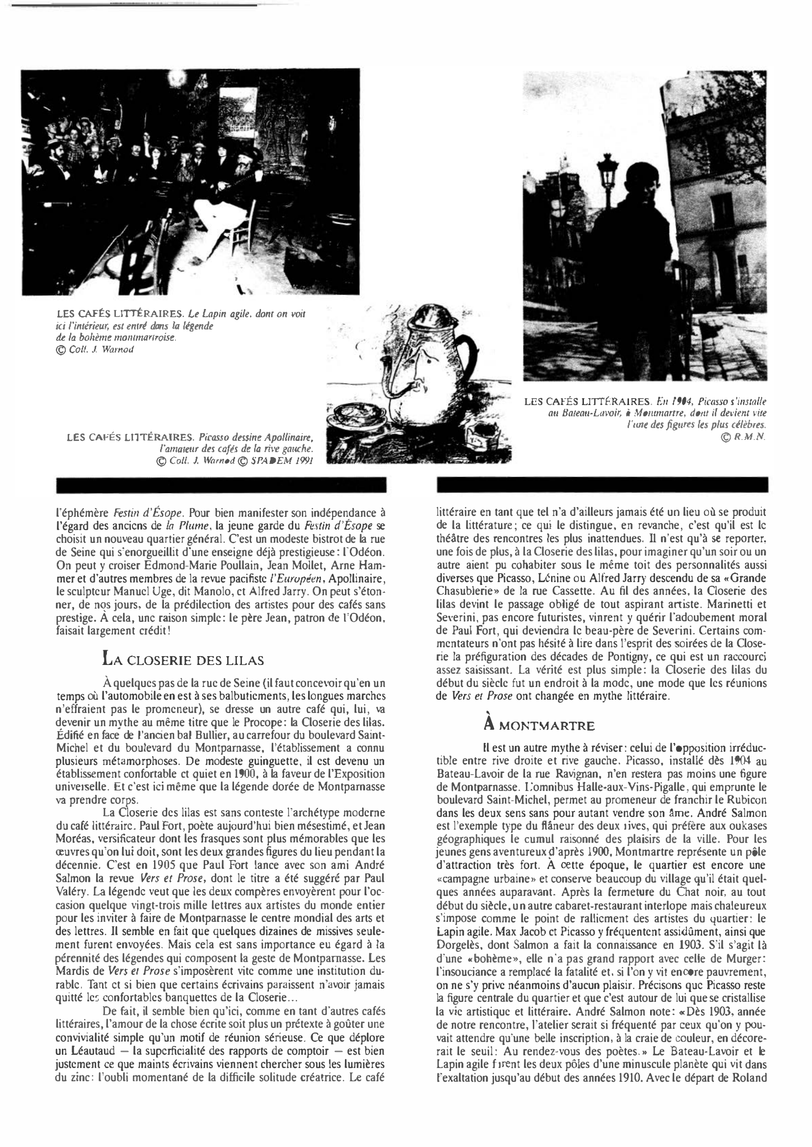 Prévisualisation du document LES CAFÉS  Littéraires de 1900 à 1909 : Histoire