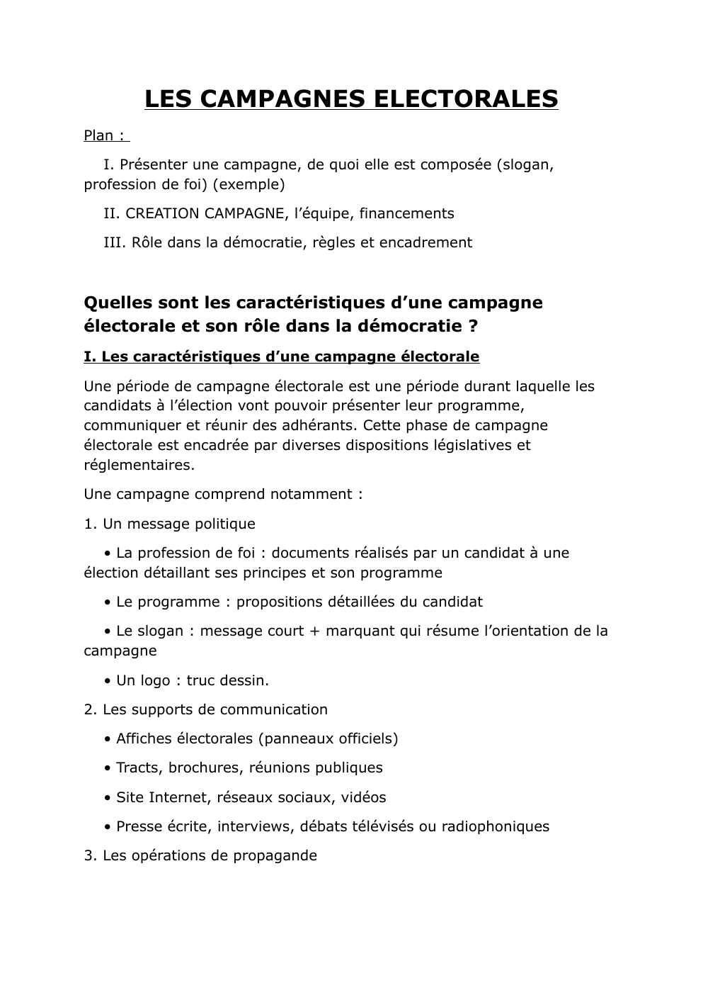 Prévisualisation du document LES CAMPAGNES ELECTORALES EMC