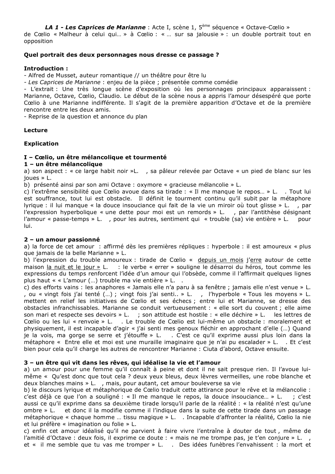 Prévisualisation du document Les caprice de Marianne, Albert De Musset.