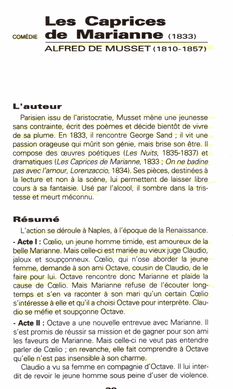 Prévisualisation du document Les Caprices de Marianne <1833> ALFRED DE MUSSET (1810-1857)