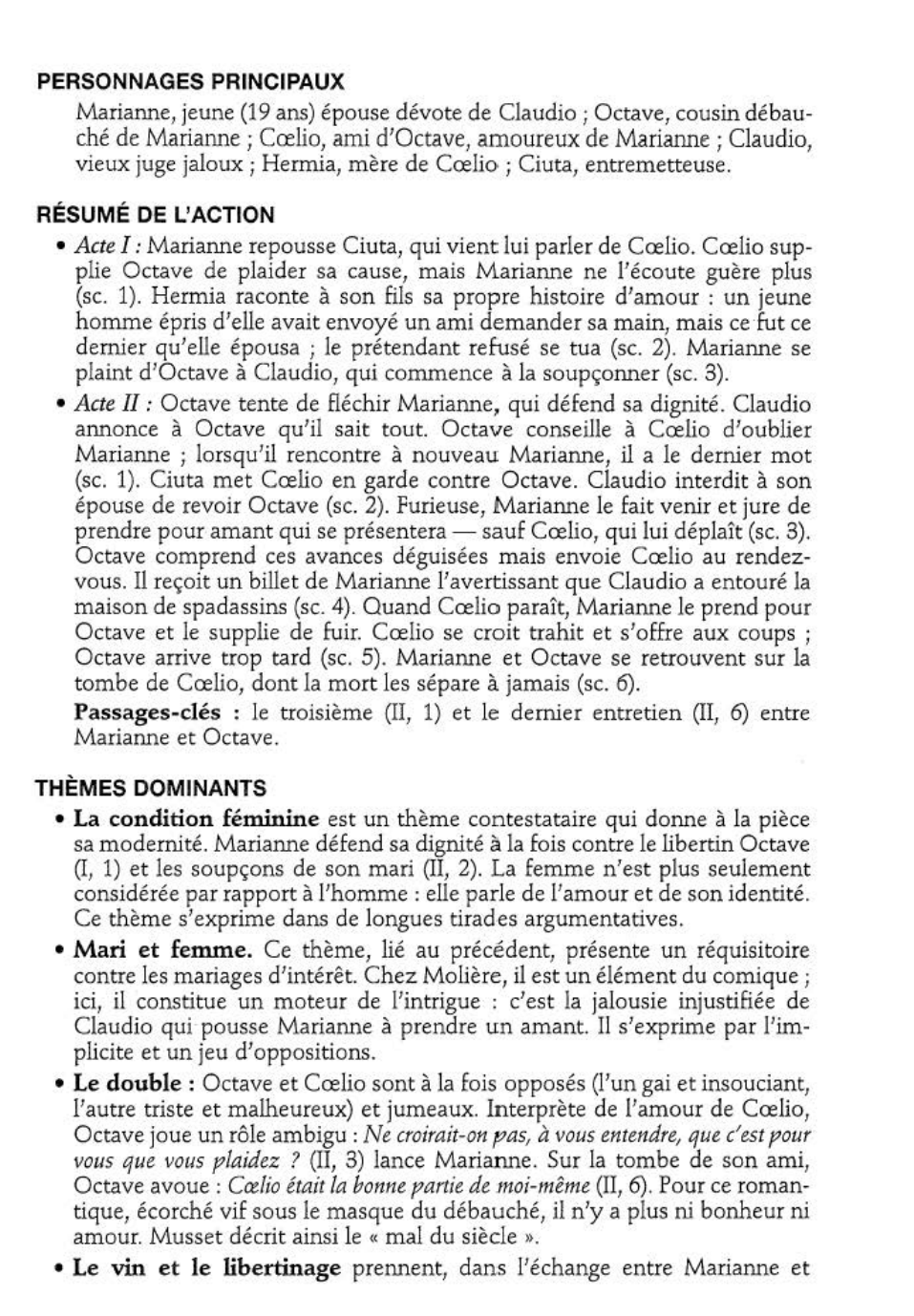 Prévisualisation du document Les Caprices de Marianne 1833  Alfred de Musset  (résume et analyse complète)