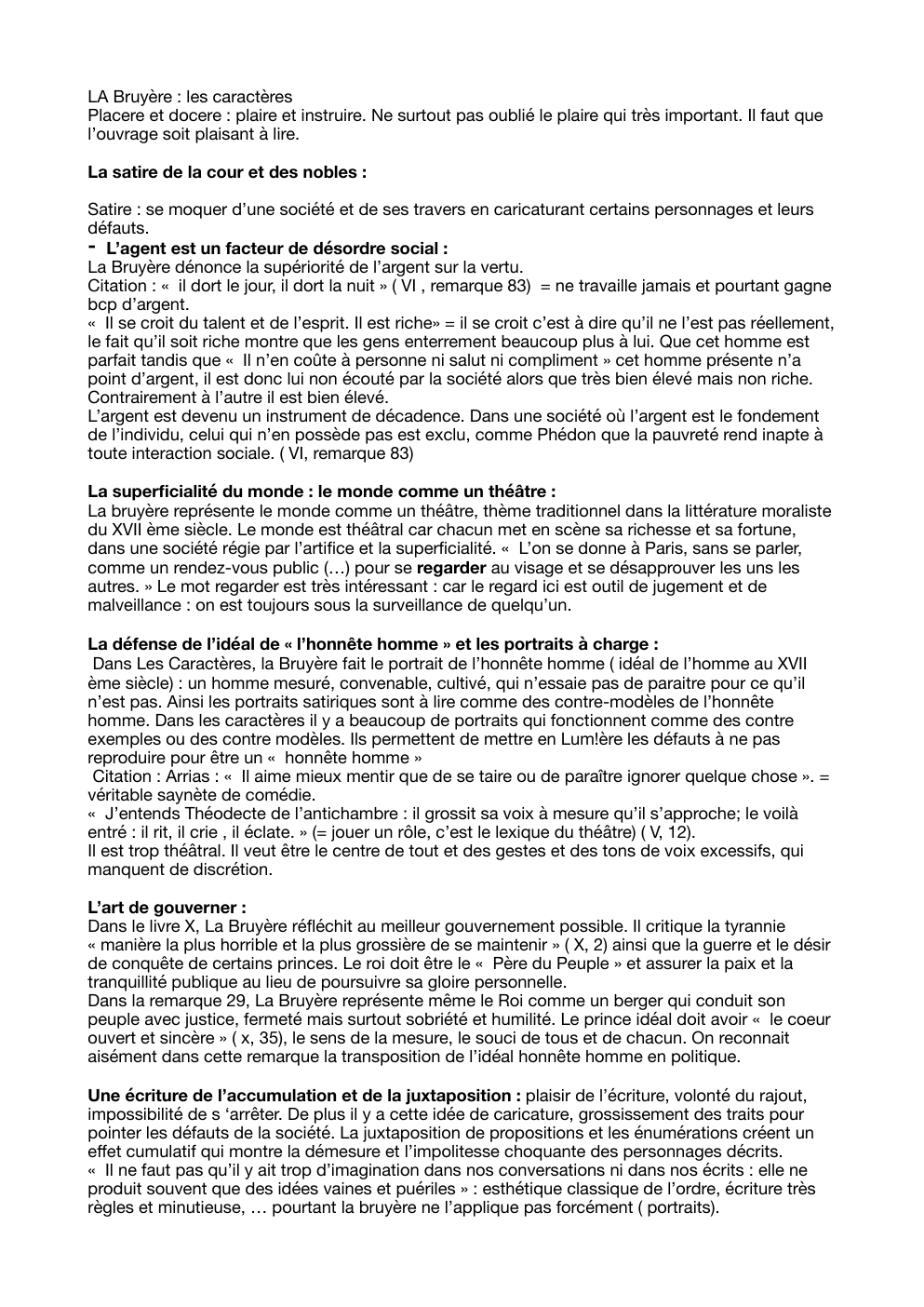 Prévisualisation du document Les caractères de la Bruyère (analyse des thèmes)