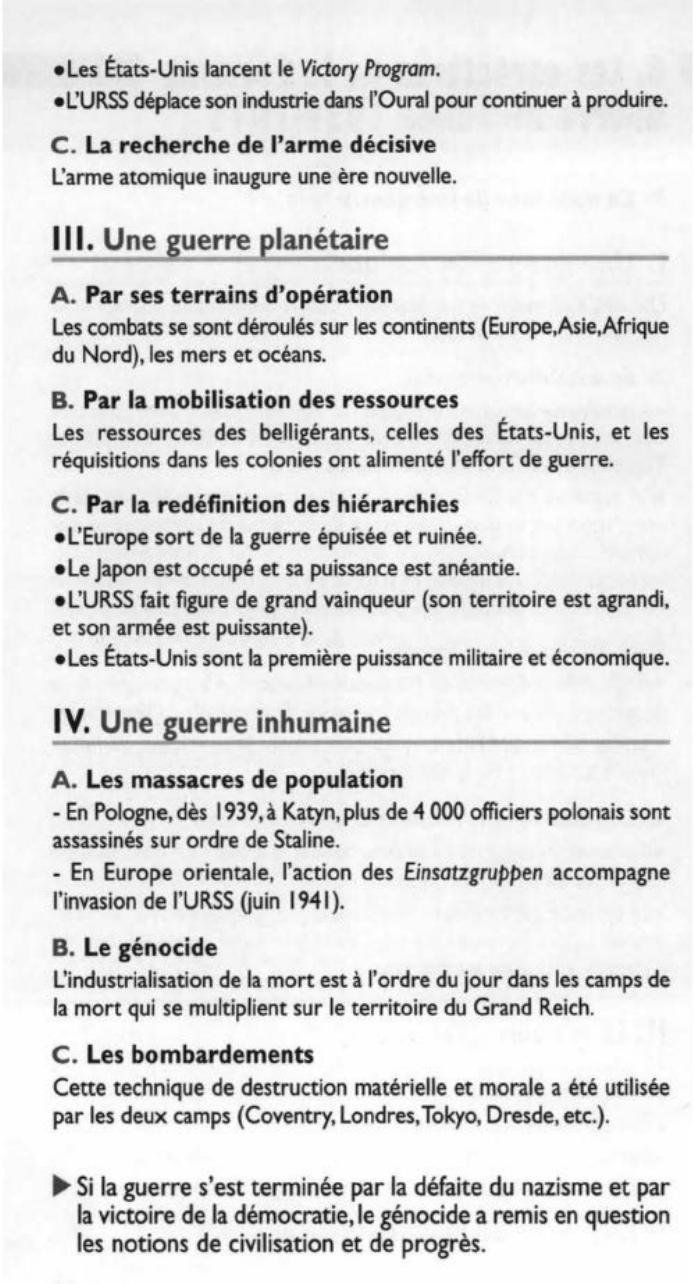 Prévisualisation du document Les caractères de la Seconde
1uerre mond~ale 11!