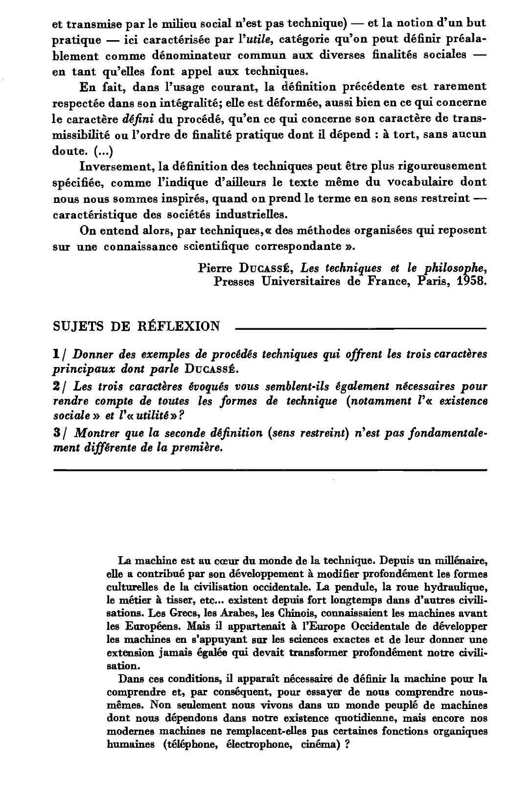 Prévisualisation du document LES CARACTÈRES GÉNÉRAUX DE LA TECHNIQUE