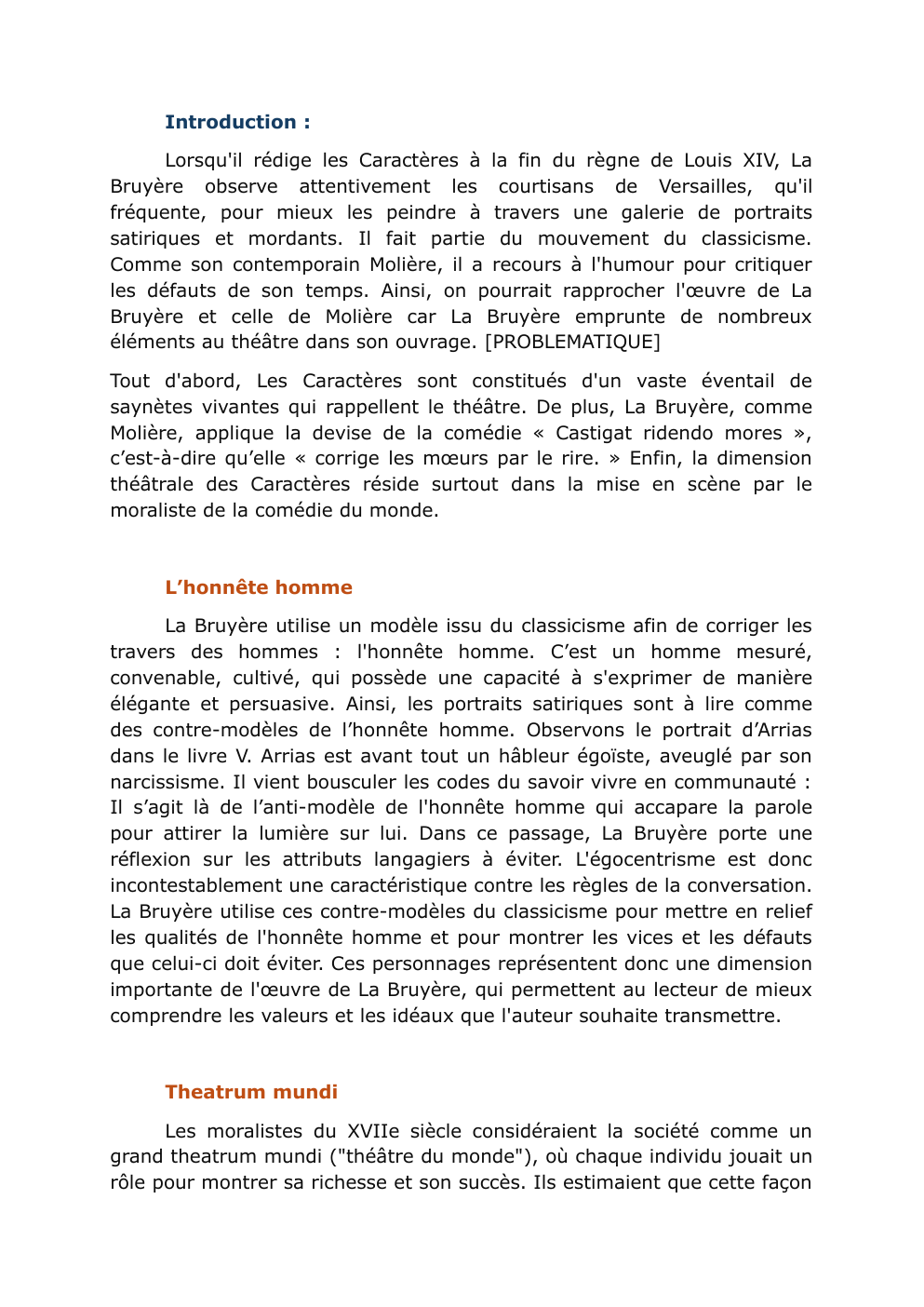 Prévisualisation du document les Caractères  La Bruyère « Castigat ridendo mores »