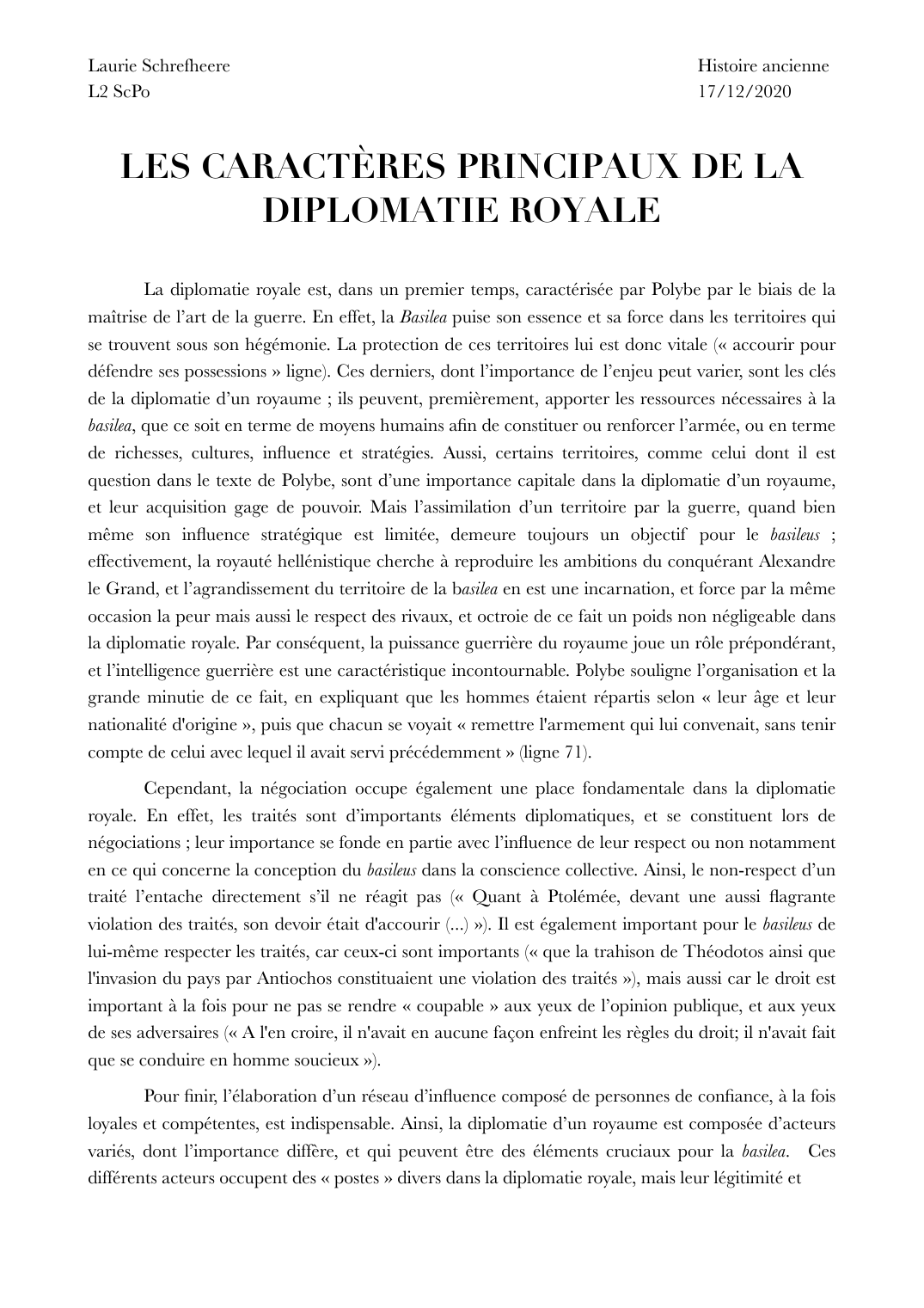 Prévisualisation du document LES CARACTÈRES PRINCIPAUX DE LA DIPLOMATIE ROYALE