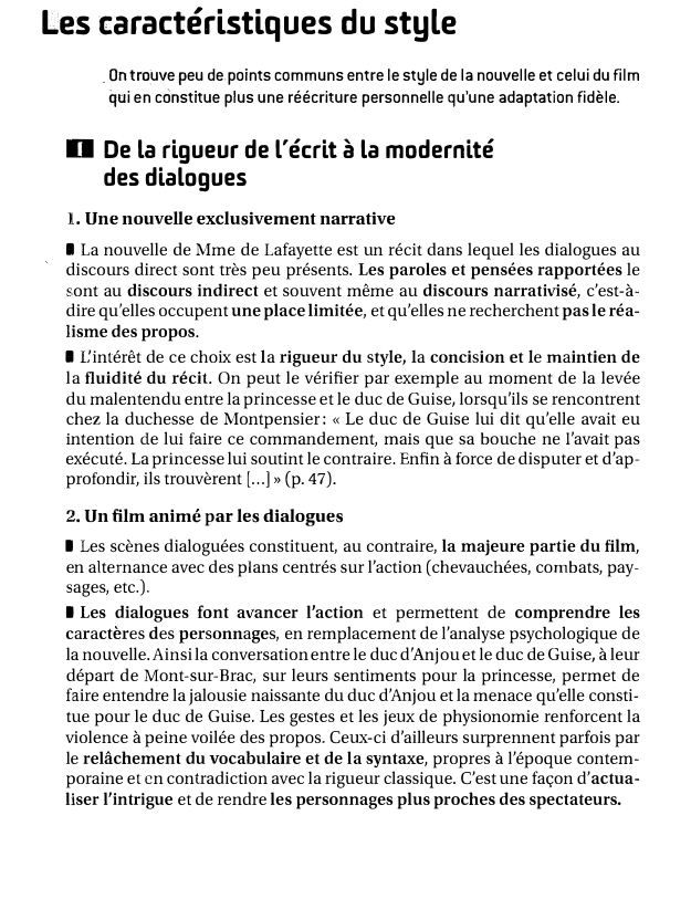Prévisualisation du document Les caractéristiques du style
. On tmuve peu de.points communs entre le style de la nouvelle et celui du film...