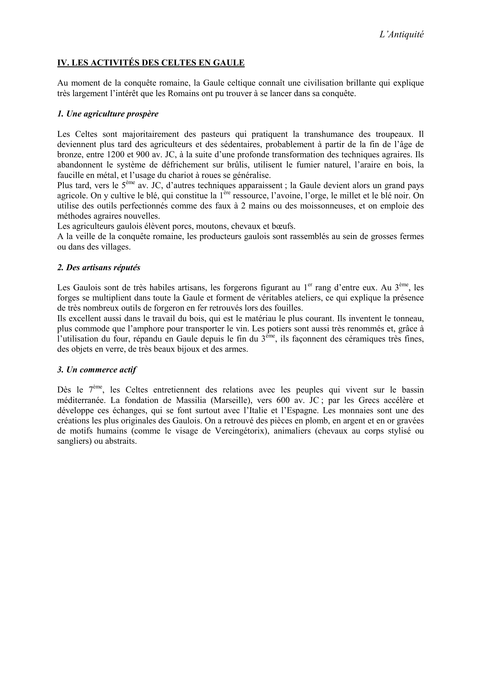 Prévisualisation du document LES CELTES (GAULOIS) - HISTOIRE