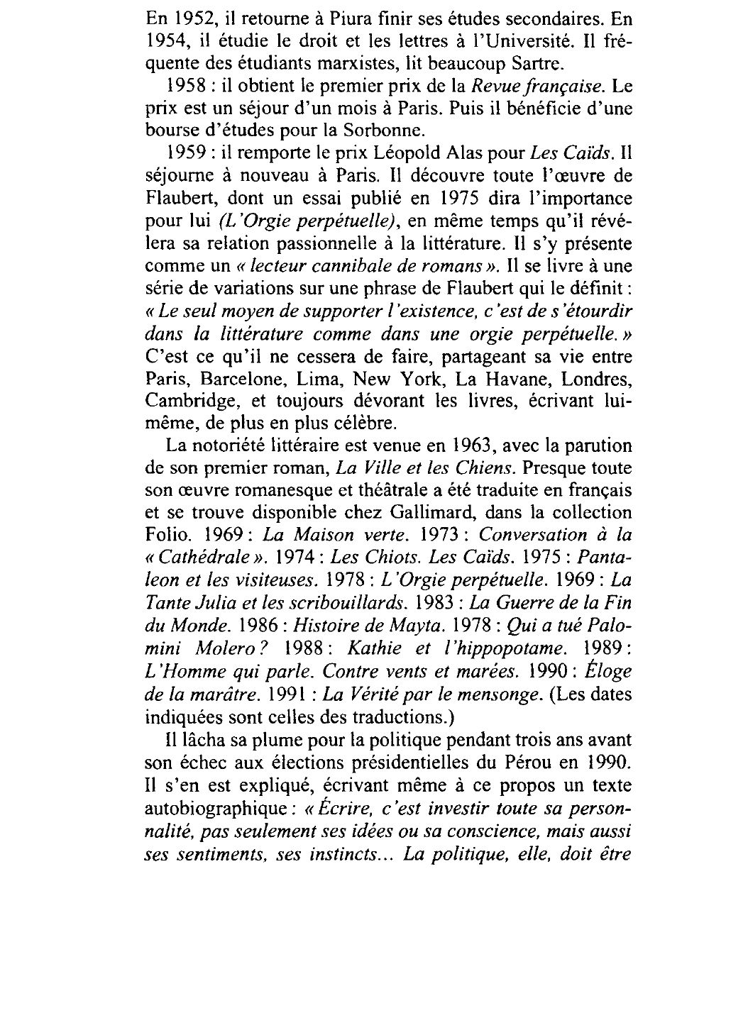 Prévisualisation du document Les Chiots Mario de Vargas Llosa