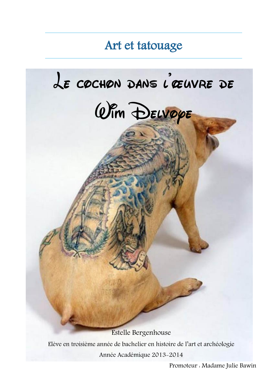 Prévisualisation du document Les cochons tatoués de Wim Delvoye