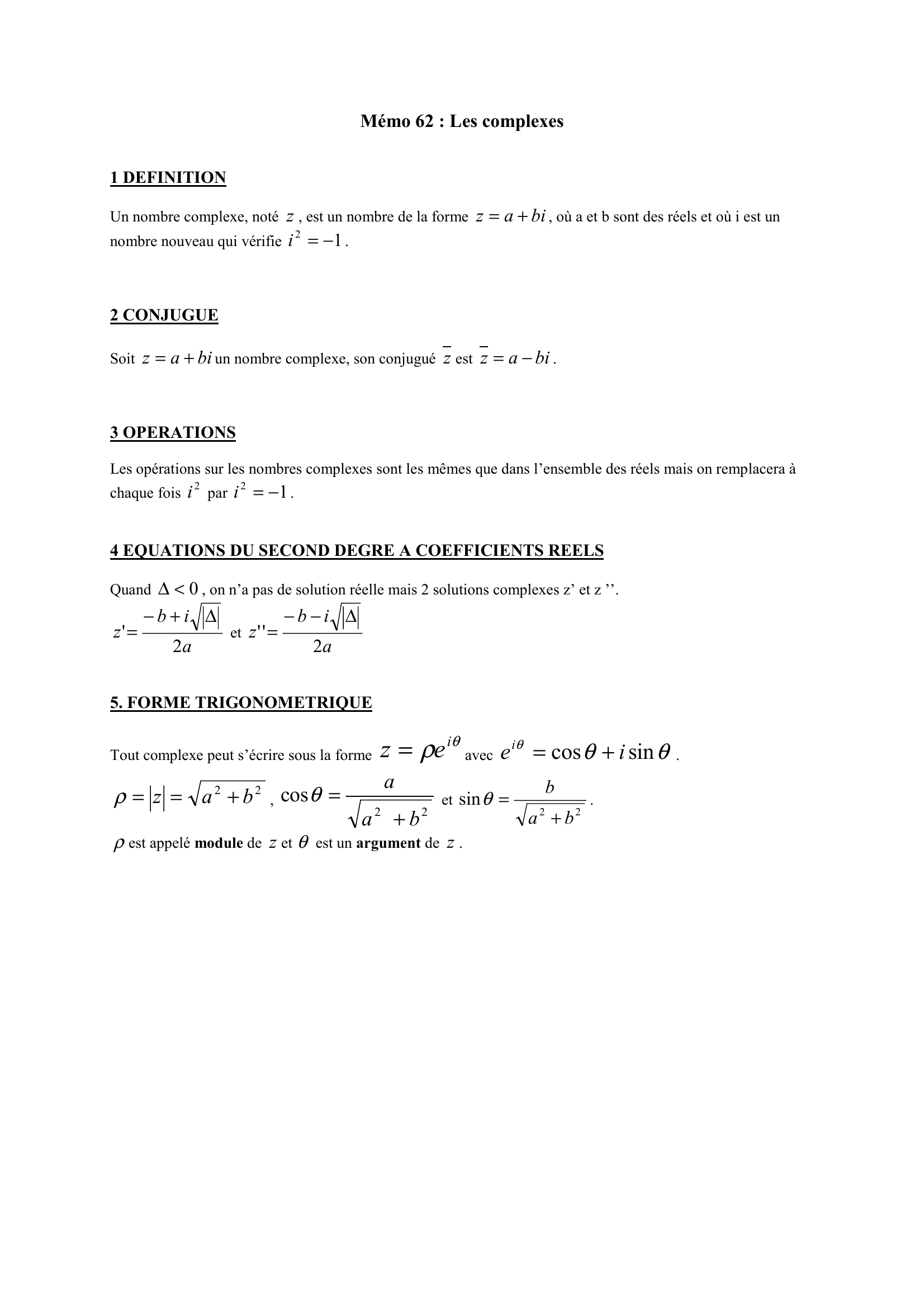 Prévisualisation du document Les complexes