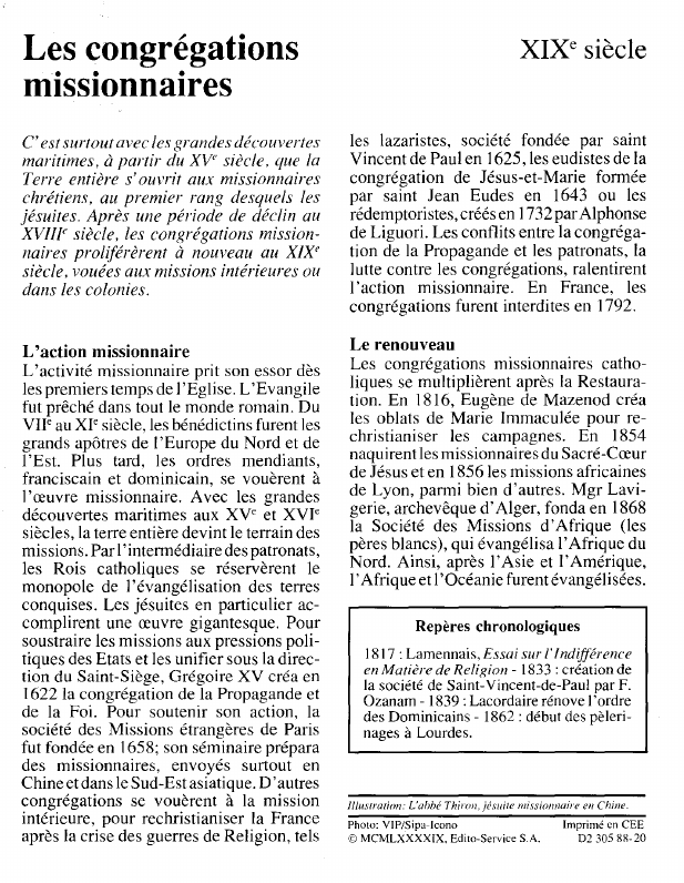 Prévisualisation du document Les congrégationsmissionnaires.