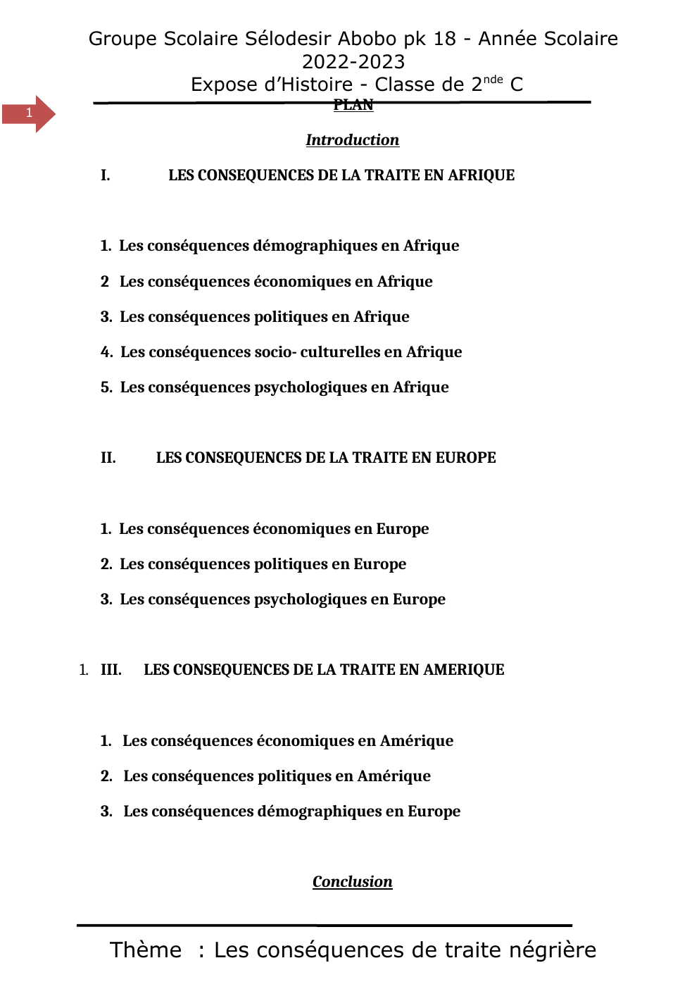 Prévisualisation du document LES CONSEQUENCES DE LA TRAITE NEGRIERE