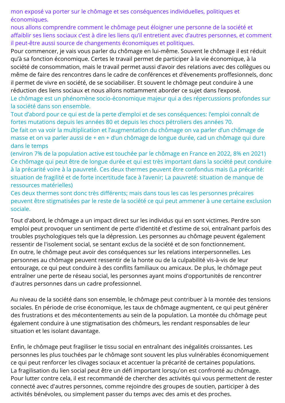 Prévisualisation du document les conséquences du chomage sur les liens sociaux