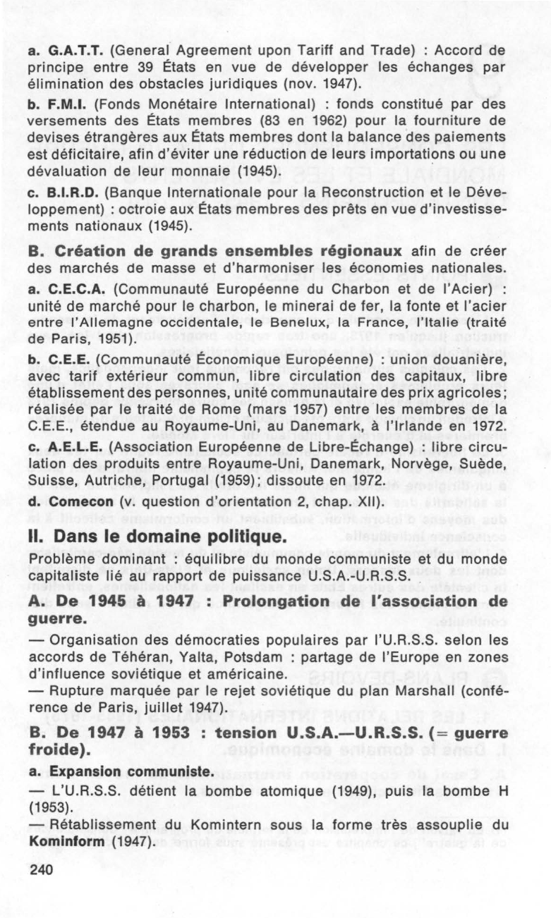 Prévisualisation du document LES CONSEQUENCES DE LA IIe GUERRE MONDIALE ET LES EVENEMENTS CONTEMPORAINS 1945-1975 (Histoire)