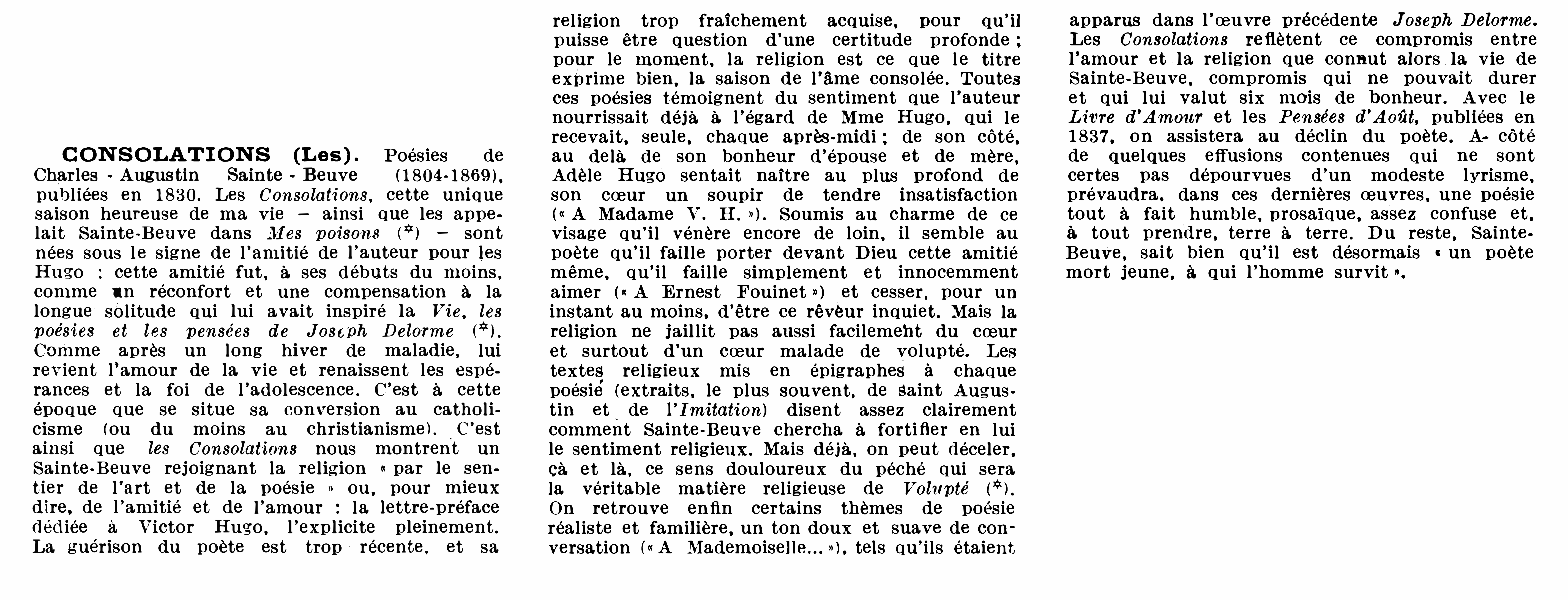 Prévisualisation du document Les Consolations de Saint-Beuve (analyse)