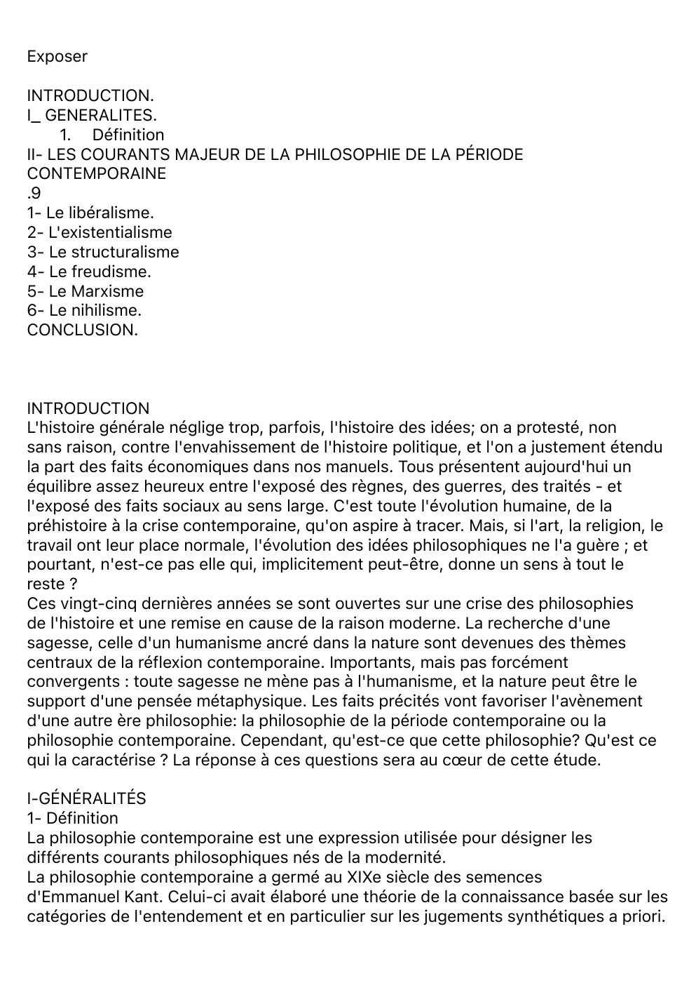 Prévisualisation du document LES COURANTS MAJEUR DE LA PHILOSOPHIE DE LA PÉRIODE CONTEMPORAINE