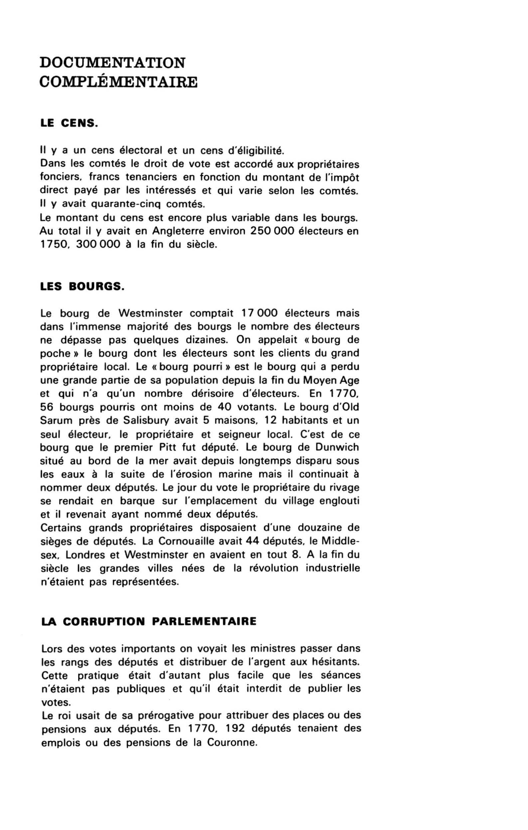 Prévisualisation du document LES DÉBUTS DU RÉGIME PARLEMENTAIRE (1689- 1714) - HISTOIRE