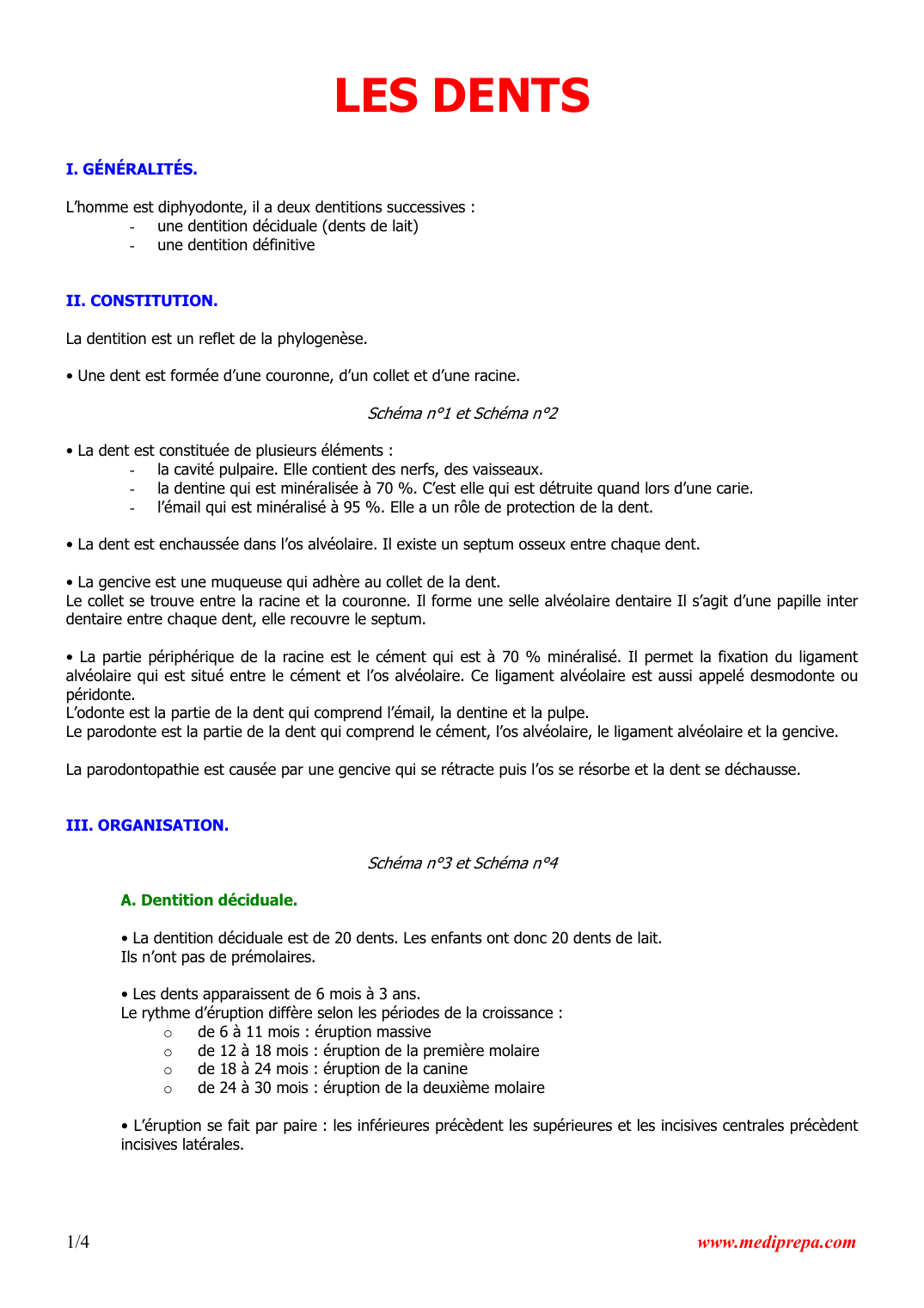 Prévisualisation du document LES DENTS