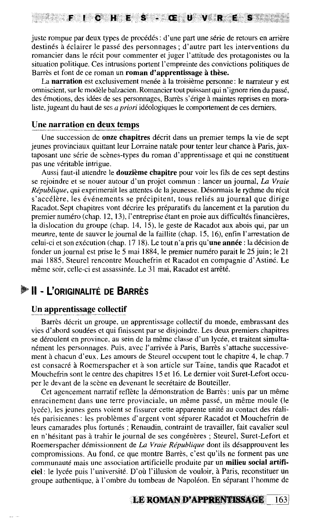 Prévisualisation du document Les Déracinés (1897)	Maurice Barrès - Résumé et analyse