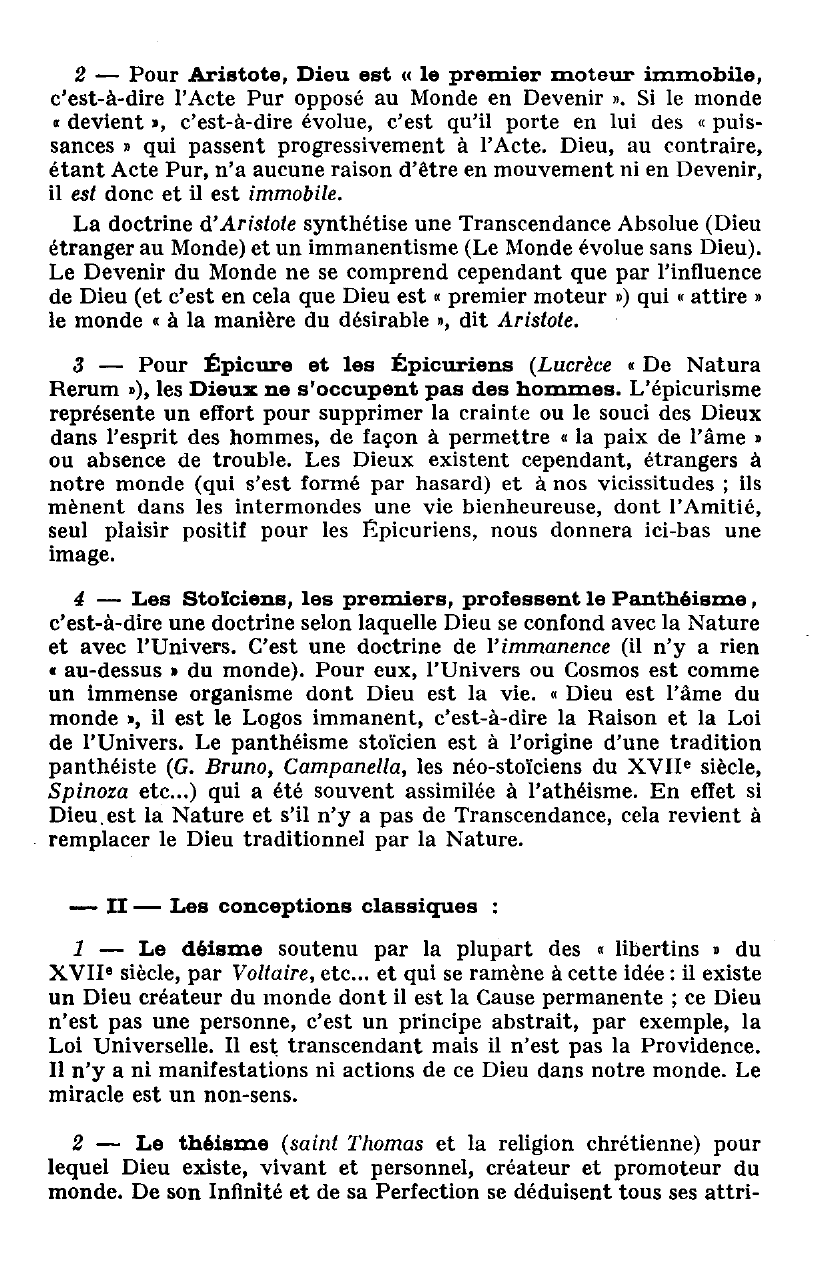 Prévisualisation du document Les différentes conceptions de Dieu dans l'histoire de la philosophie