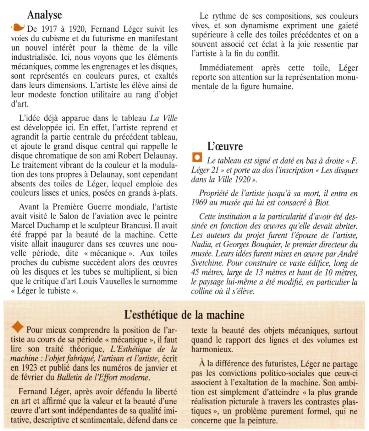 Prévisualisation du document LES DISQUES DANS LA VILLE de LEGER