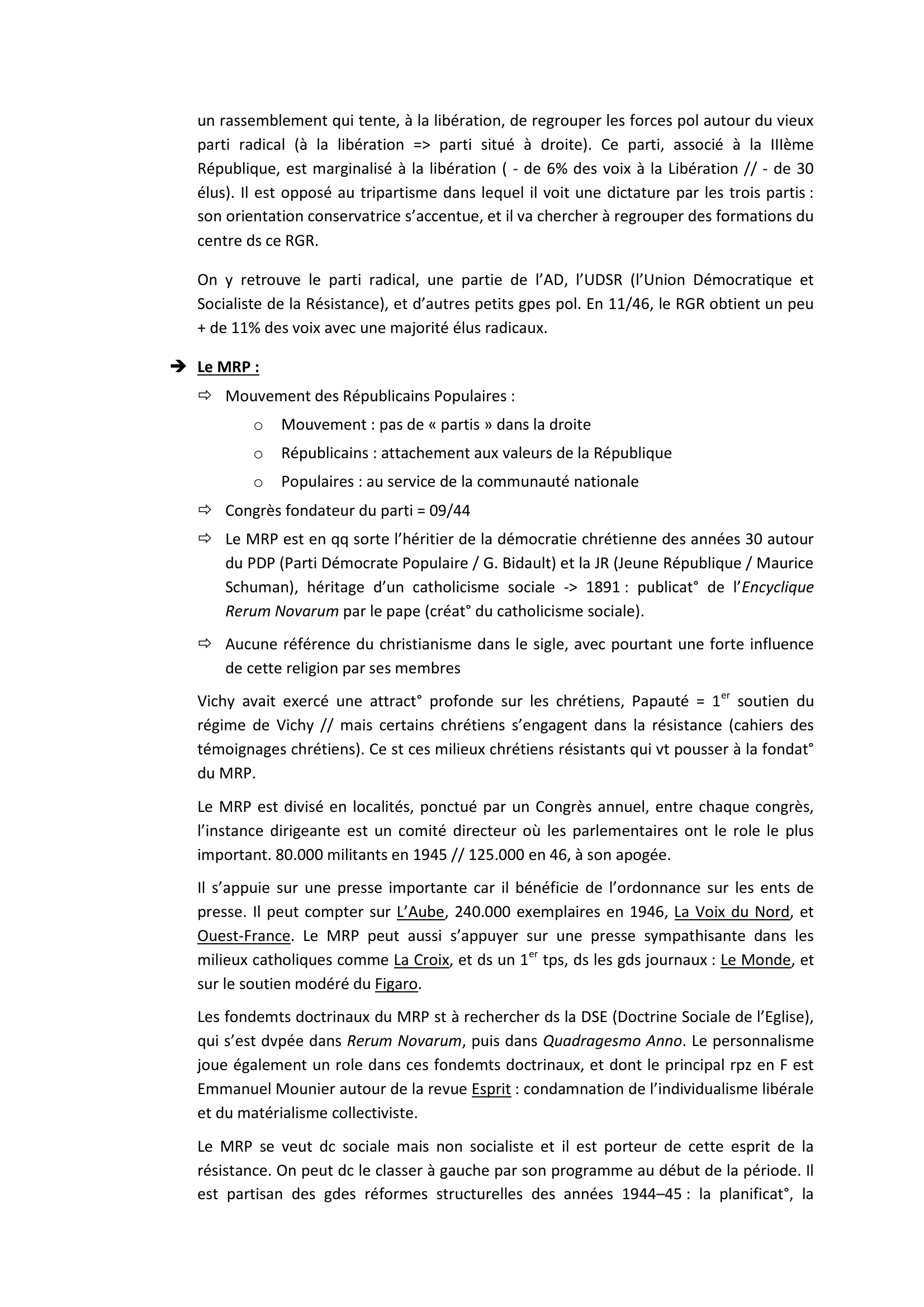 Prévisualisation du document Les droites françaises depuis 1945 (Histoire)