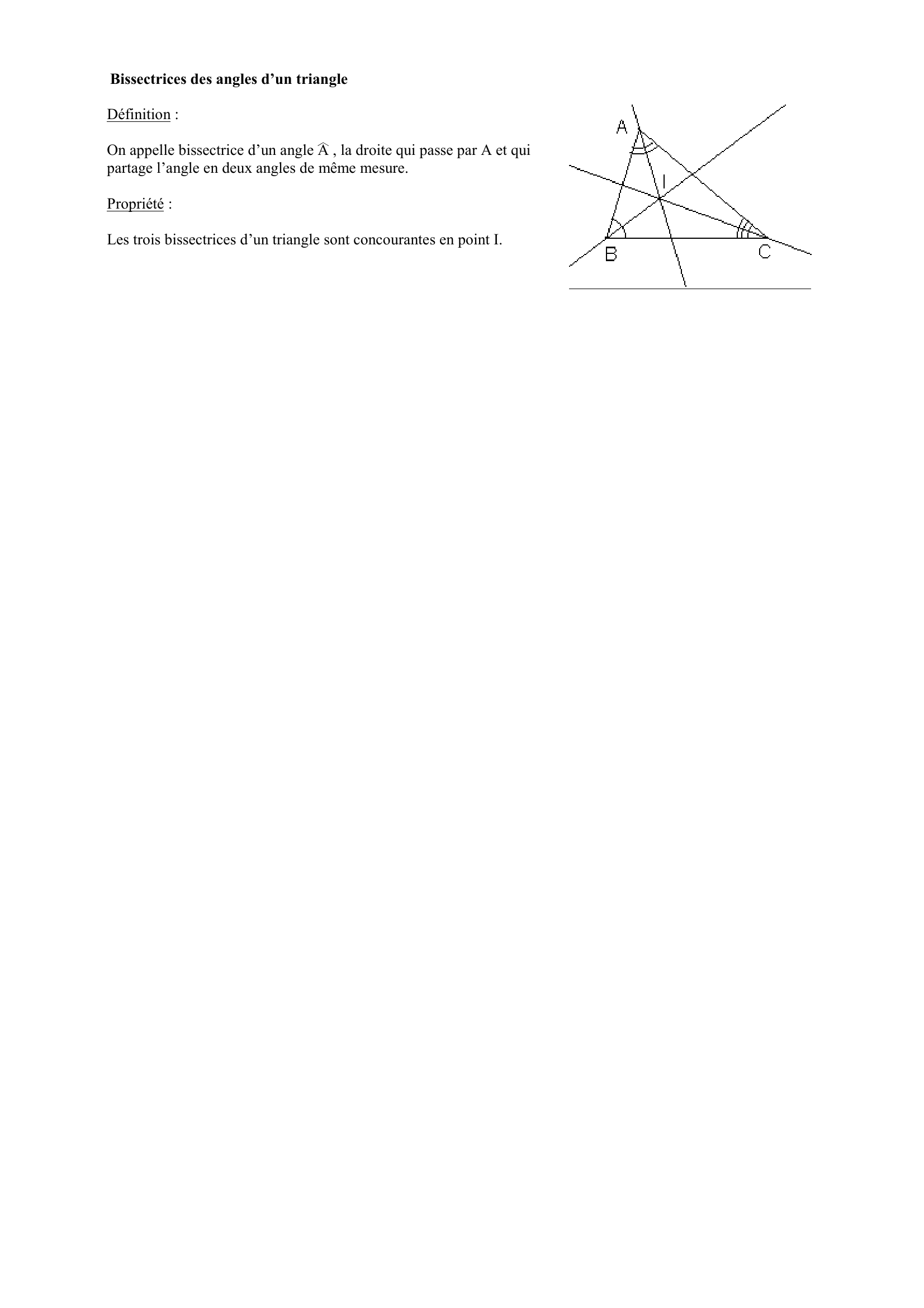 Prévisualisation du document Les droites remarquables du triangle