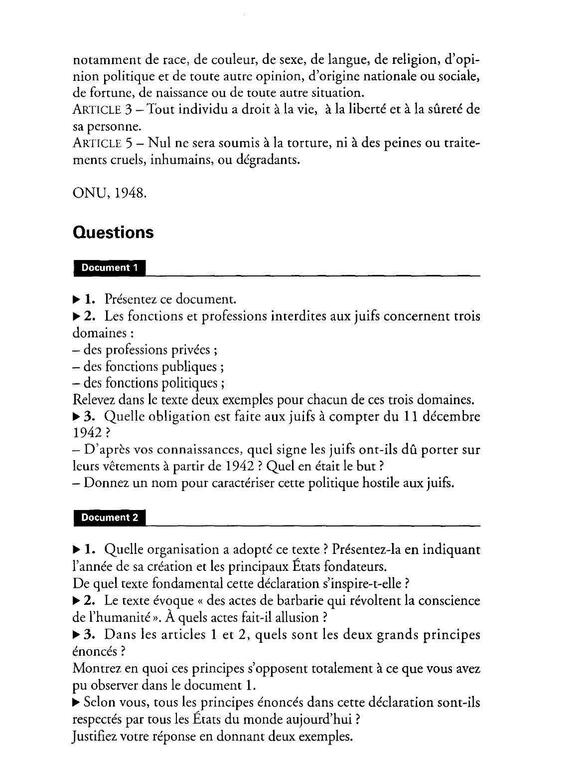 Prévisualisation du document Les droits de l'homme au XXème siècle.