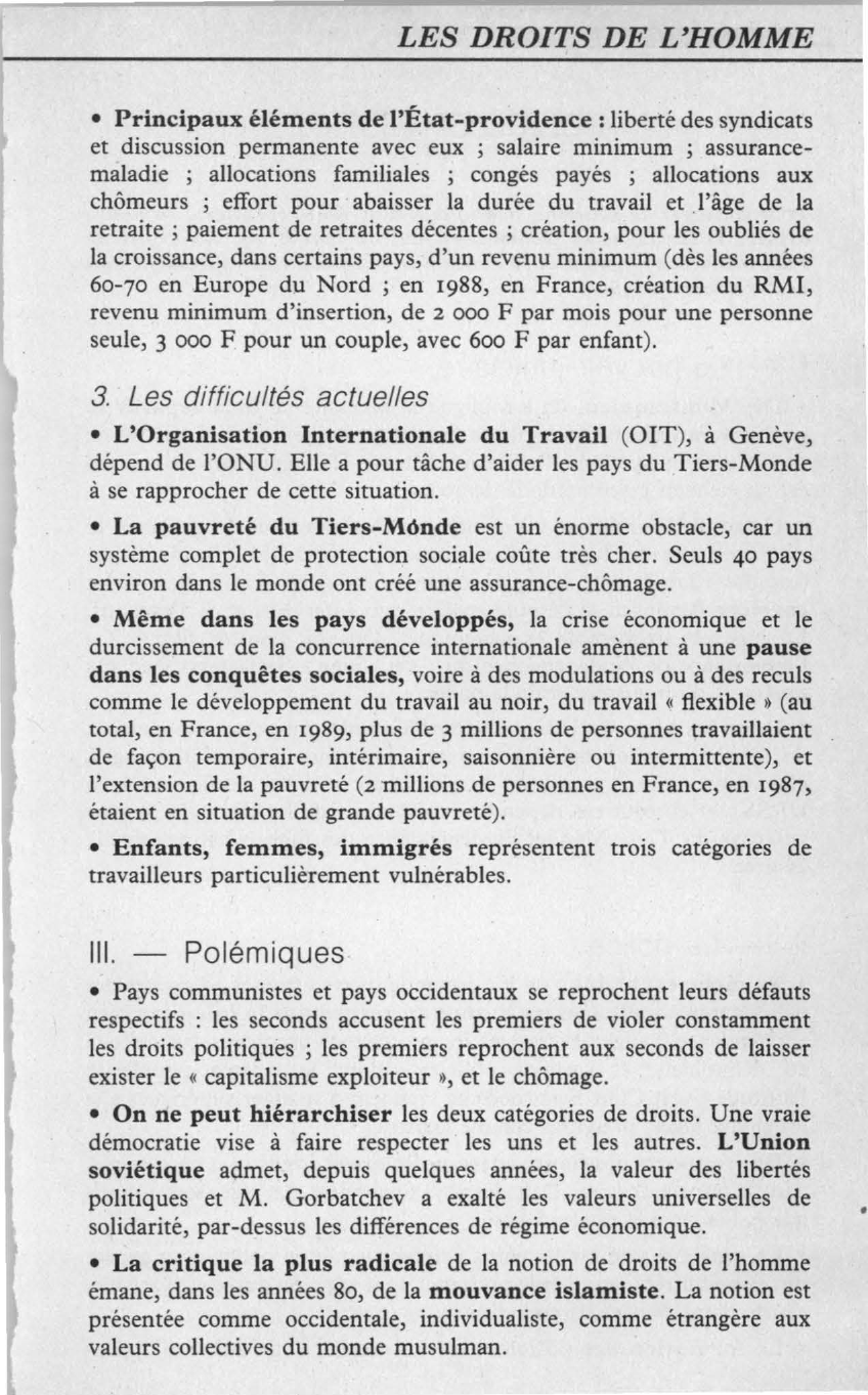 Prévisualisation du document LES DROITS DE L'HOMME :  UNE NOTION CONTROVERSÉE