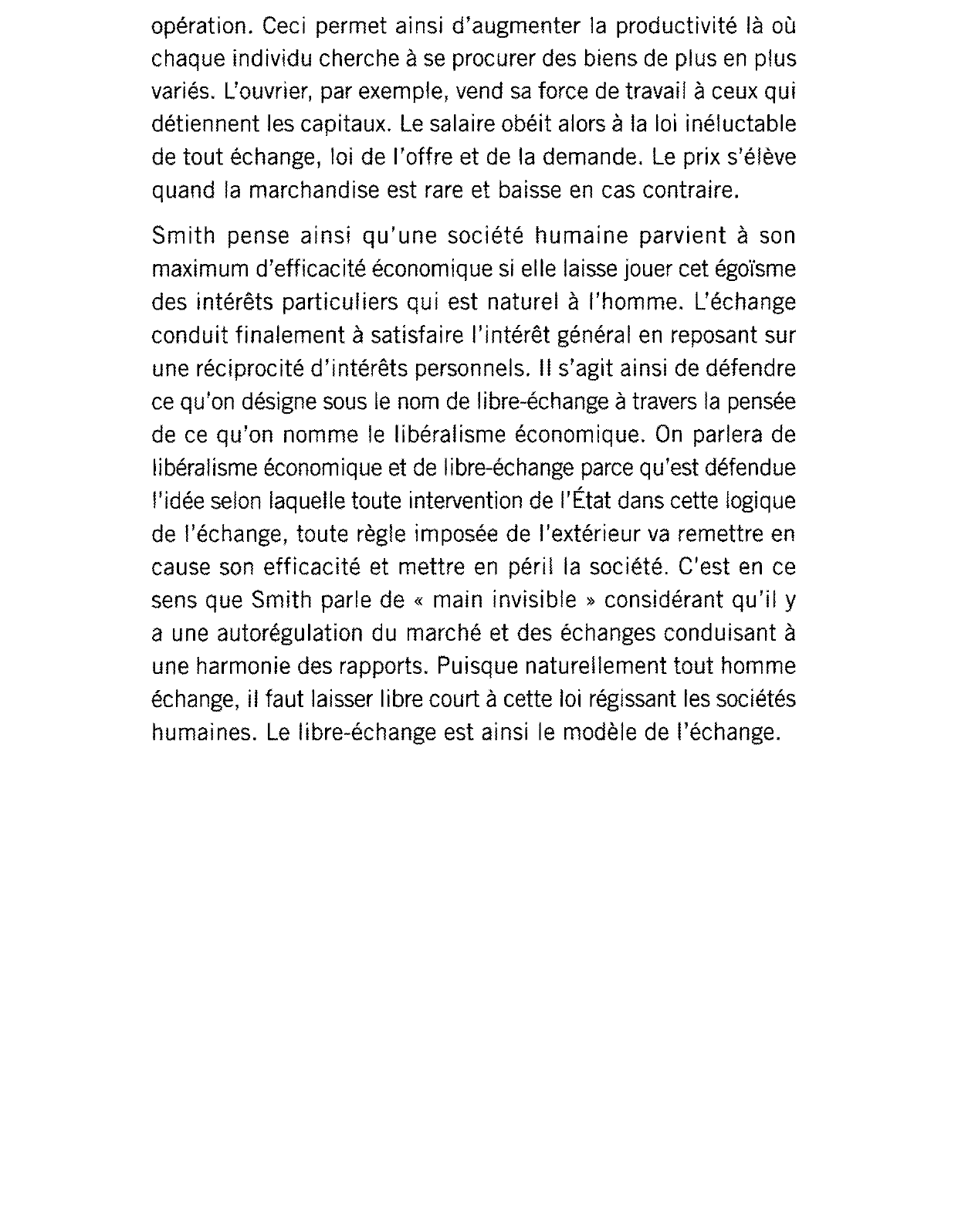 Prévisualisation du document LES ÉCHANGES ET L'HOMME "On n'a jamais vu de chien faire de propos délibéré l'échange d'un os avec un autre chien." Adam Smith, La Richesse des nations, 1776. Commentez cette citation.