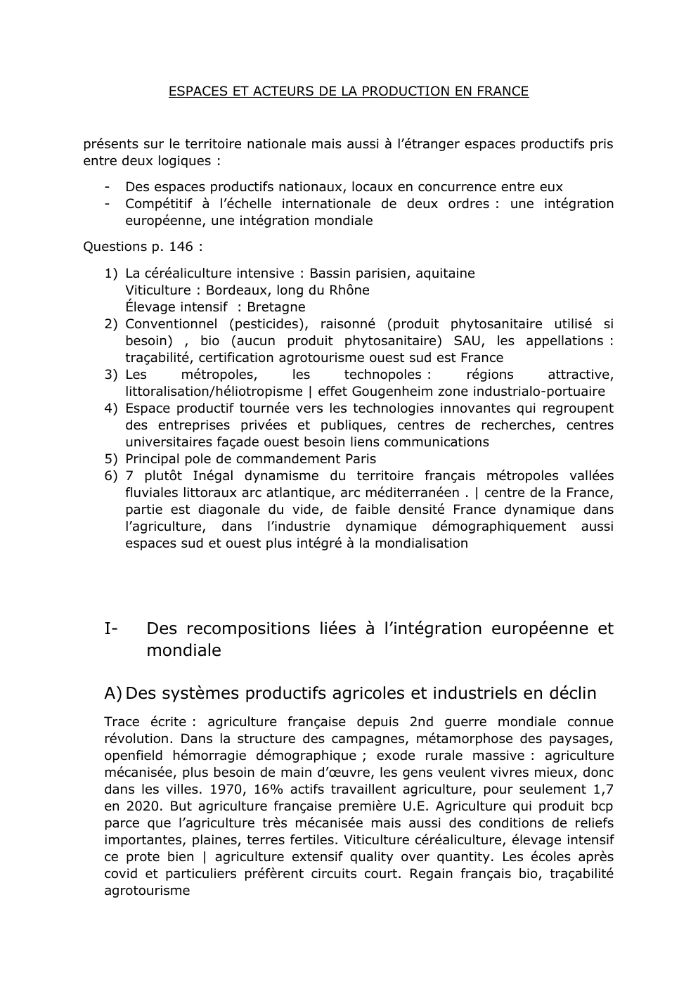 Prévisualisation du document les espaces productifs en france