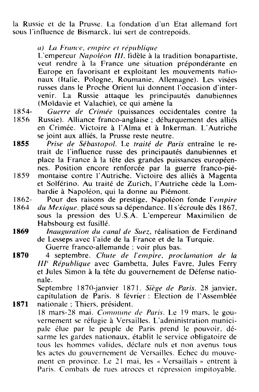Prévisualisation du document Les Etats européens de 1848 à 1890 (chronologie)