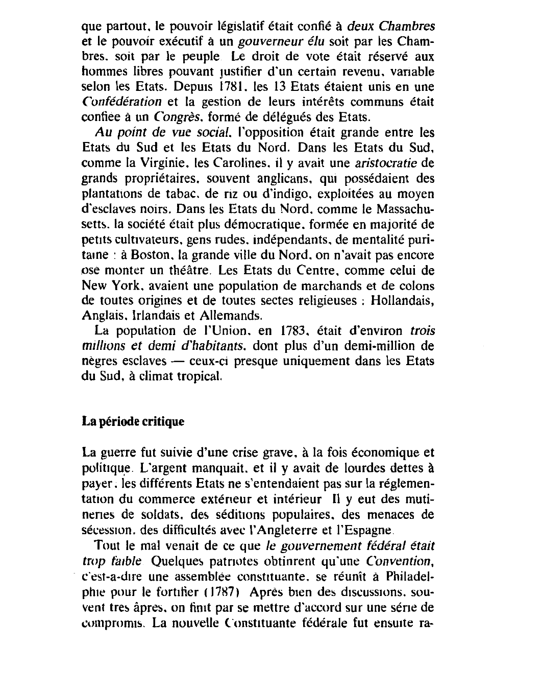 Prévisualisation du document Les Etats-Unis d'Amérique de 1783 à 1865 (Histoire)