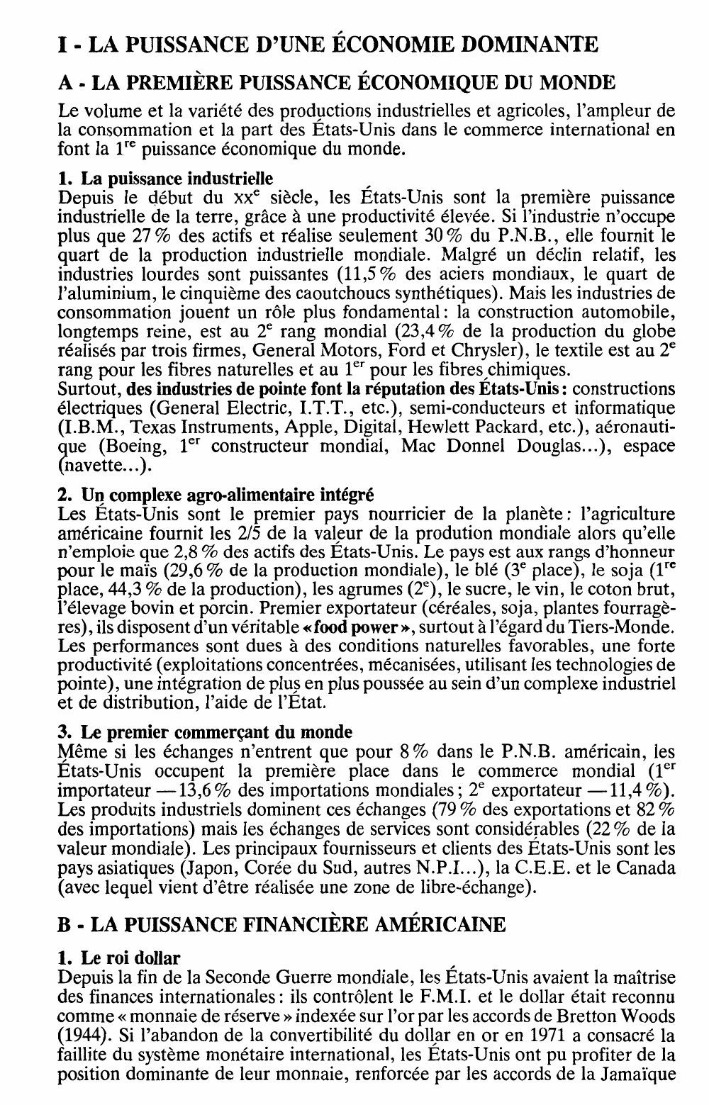 Prévisualisation du document Les États-Unis, puissance mondiale