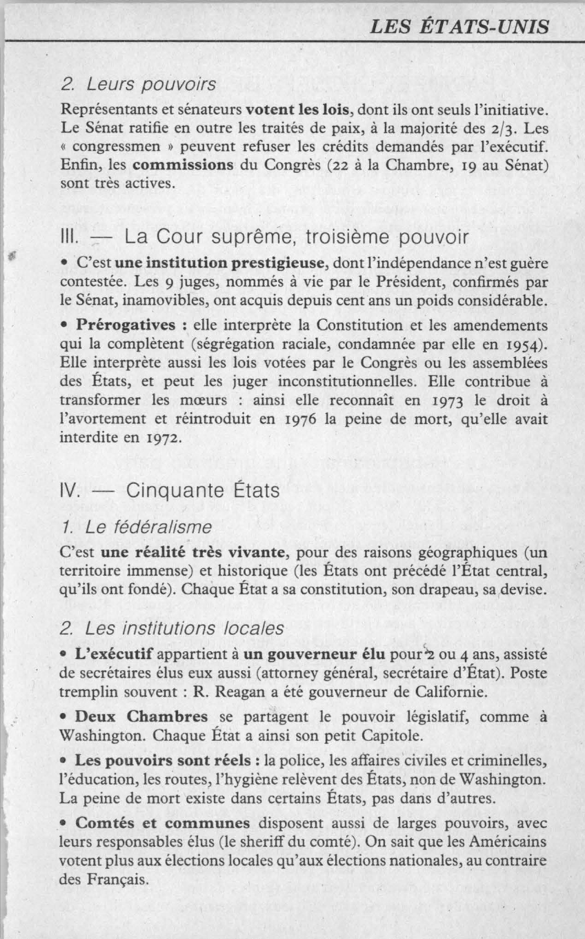 Prévisualisation du document LES ÉTATS-UNIS          UNE RÉPUBLIQUE PRÉSIDENTIELLE  ET FÉDÉRALE