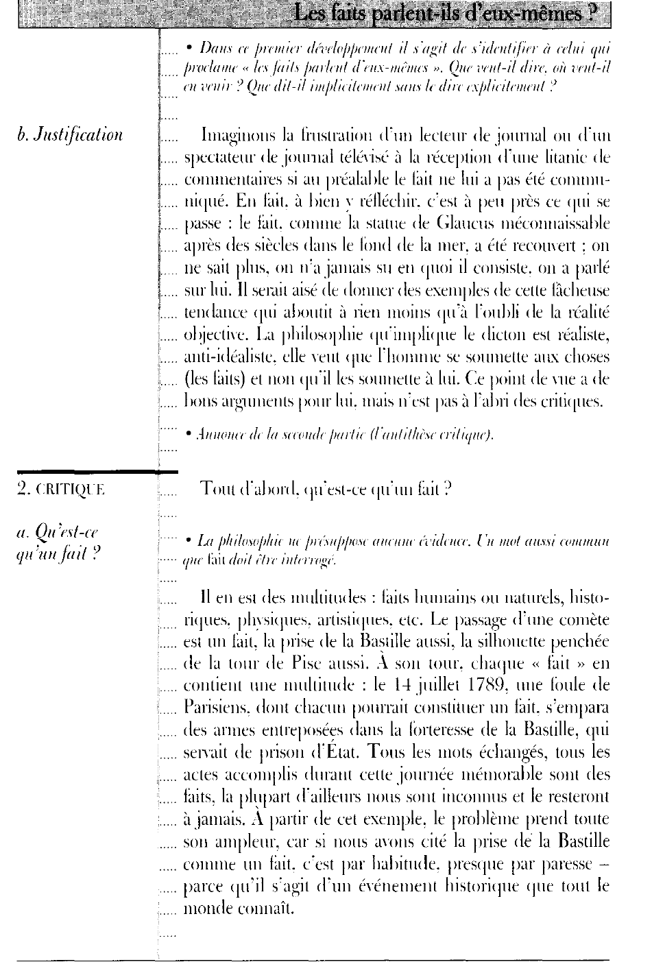 Prévisualisation du document Les faits parlent-ils d'eux-mêmes ?