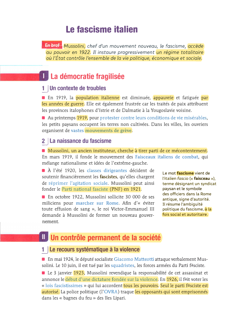 Prévisualisation du document LES FASCISMES : ITALIE -ALLEMAGNE