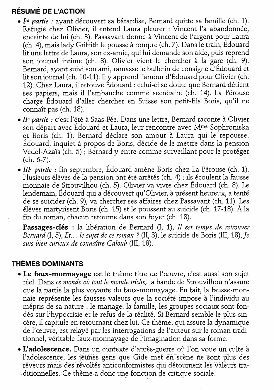Prévisualisation du document Les Faux-Monnayeurs de André Gide (analyse détaillée)