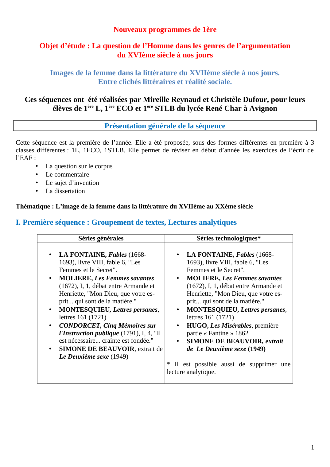 Prévisualisation du document Les femmes