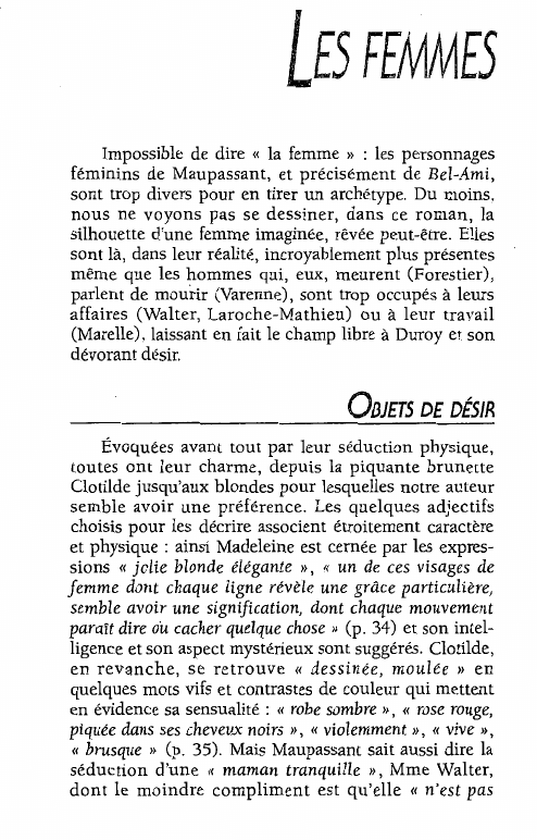 Prévisualisation du document Les femmes dans Bel Ami