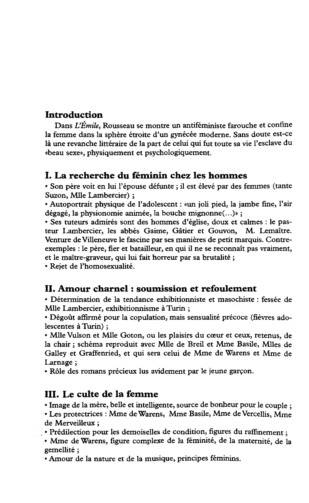 Prévisualisation du document Les femmes dans les "Confessions" de Rousseau