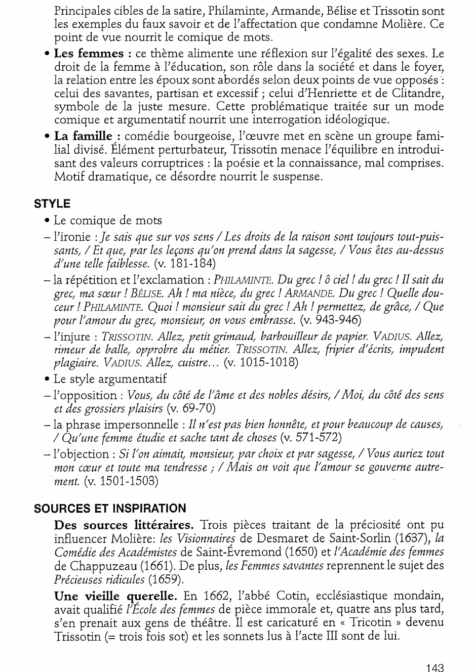 Prévisualisation du document Les Femmes savantes de Molière (analyse détaillée)
