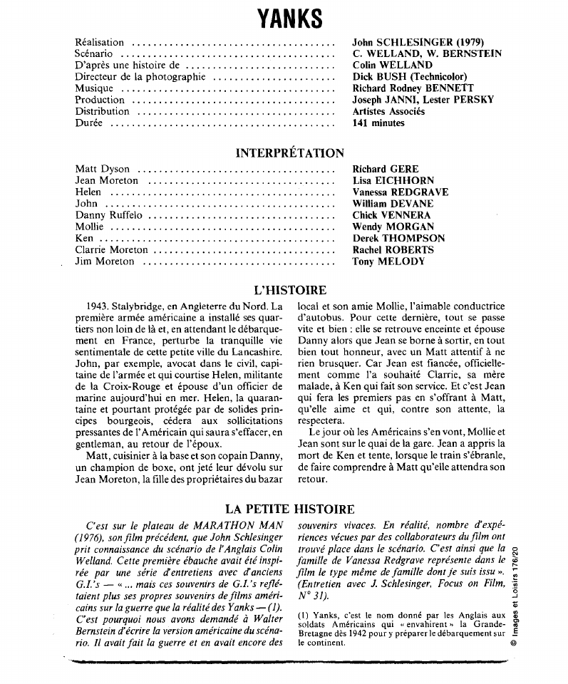 Prévisualisation du document Les Fiches de Monsieur CinémaH istoire I llustrée d u C inéma M ondialYANKSRéalisationScénario .