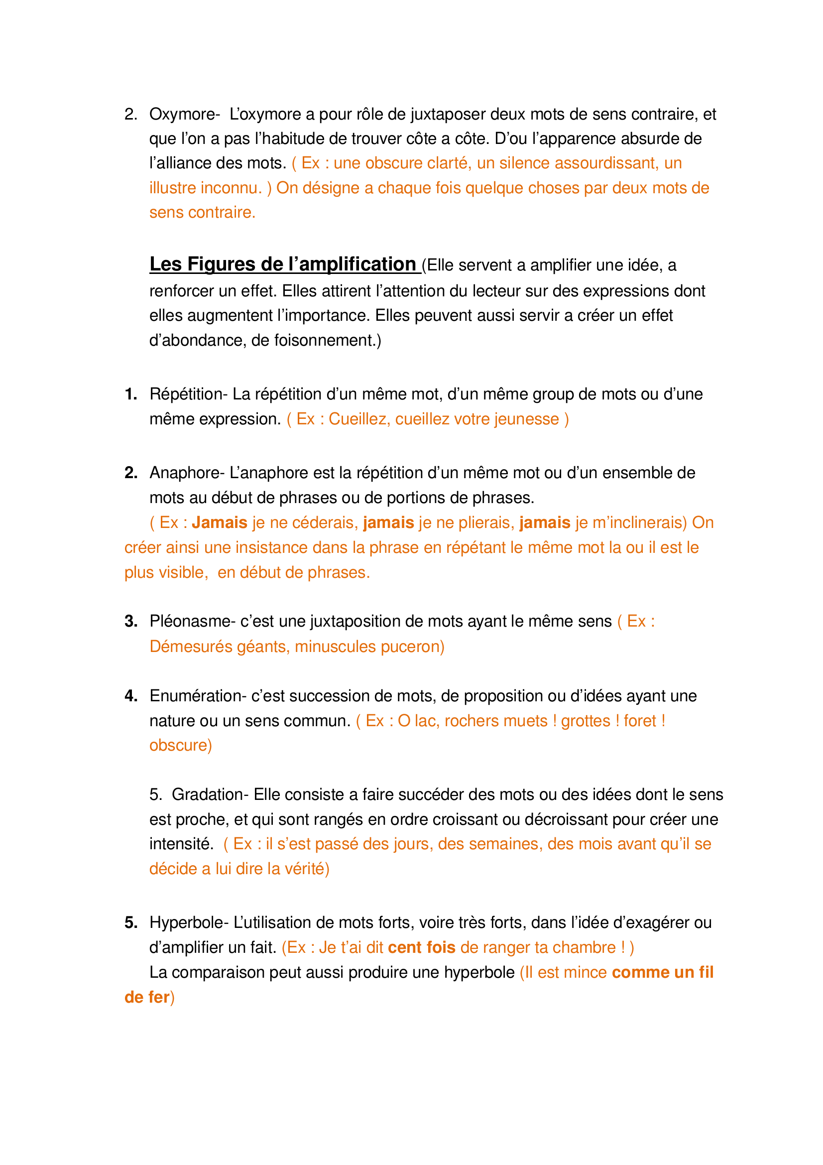 Prévisualisation du document Les figures de styles