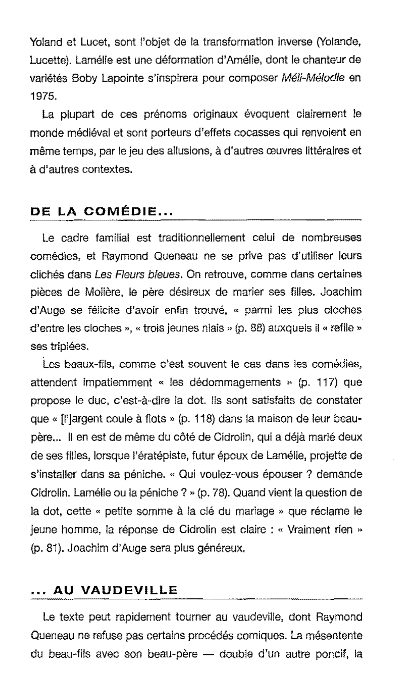 Prévisualisation du document Les Fleurs bleues de Raymond Queneau : Affaires de famille